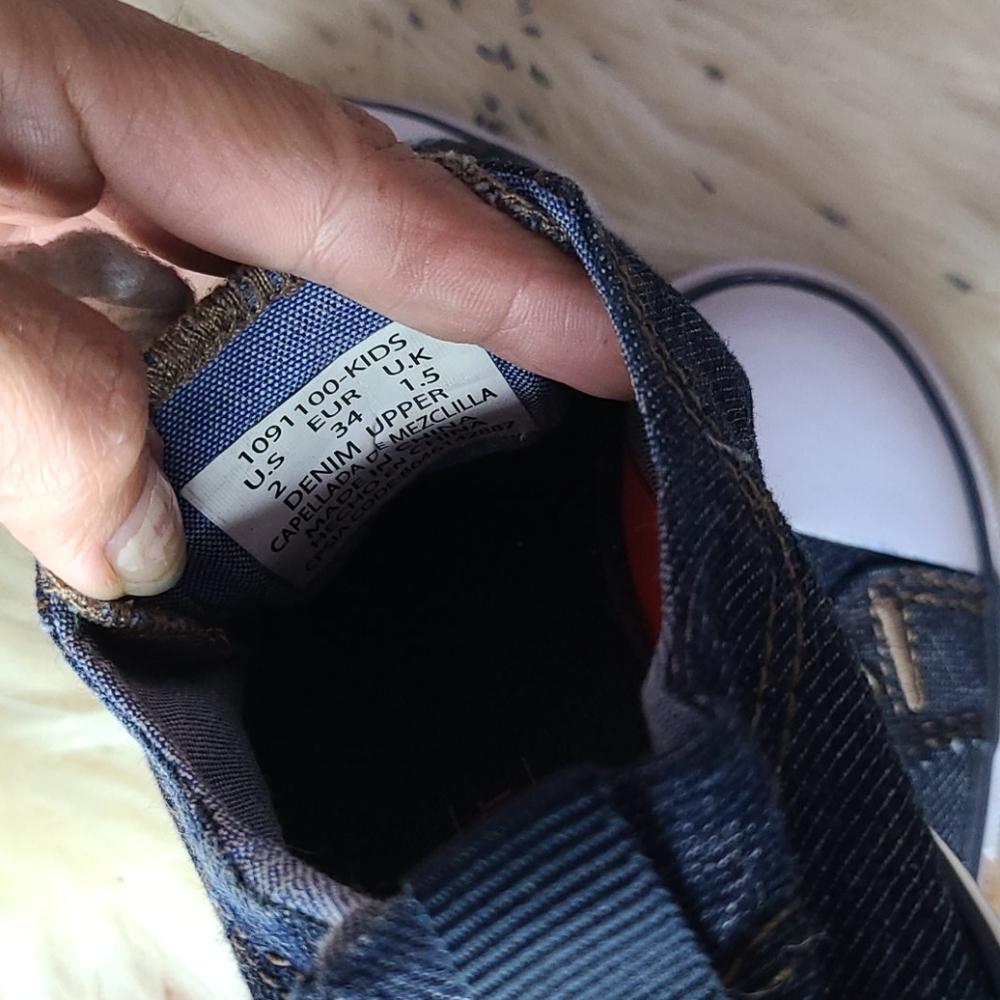Levis denim shoes converse style size 2 - Picture 7 of 8